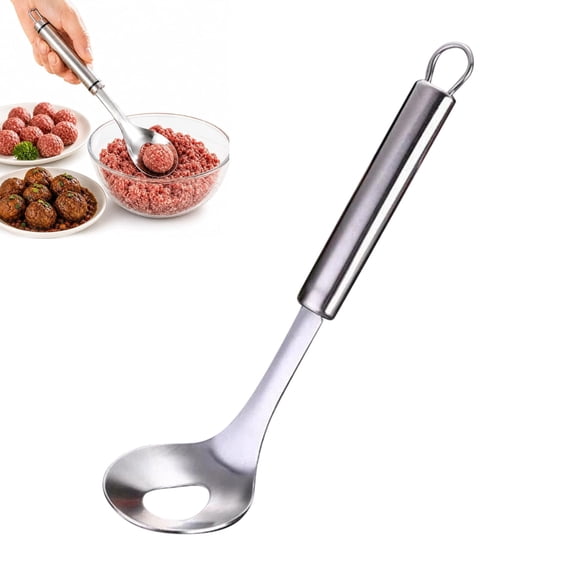 2027 Upgrade Meatball Maker, Stainless Steel Meatball Scoop Ball Maker Easy Meatball Maker Spoon, Convenient Storage Design Long Handle Spoon, Non-Stick Kitchen Tool for Beef, Pork, or Veggie