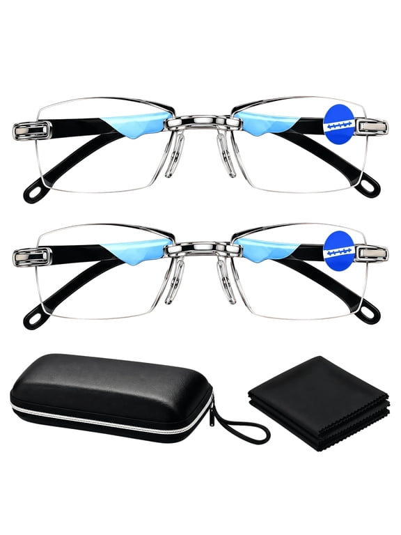 2027 Upgraded Blue Self Adjusting Glasses Far And Near For Women & Men, Auto Intelligent Dual Focus Eye Glasses