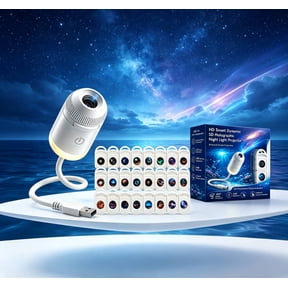 2027 Upgraded Hd Smart Dynamic 5d Holographic Night Light Projector, Plug and Play Hd Star Galaxy and Ocean Projector, 360° Adjustable for Bedroom Ceiling