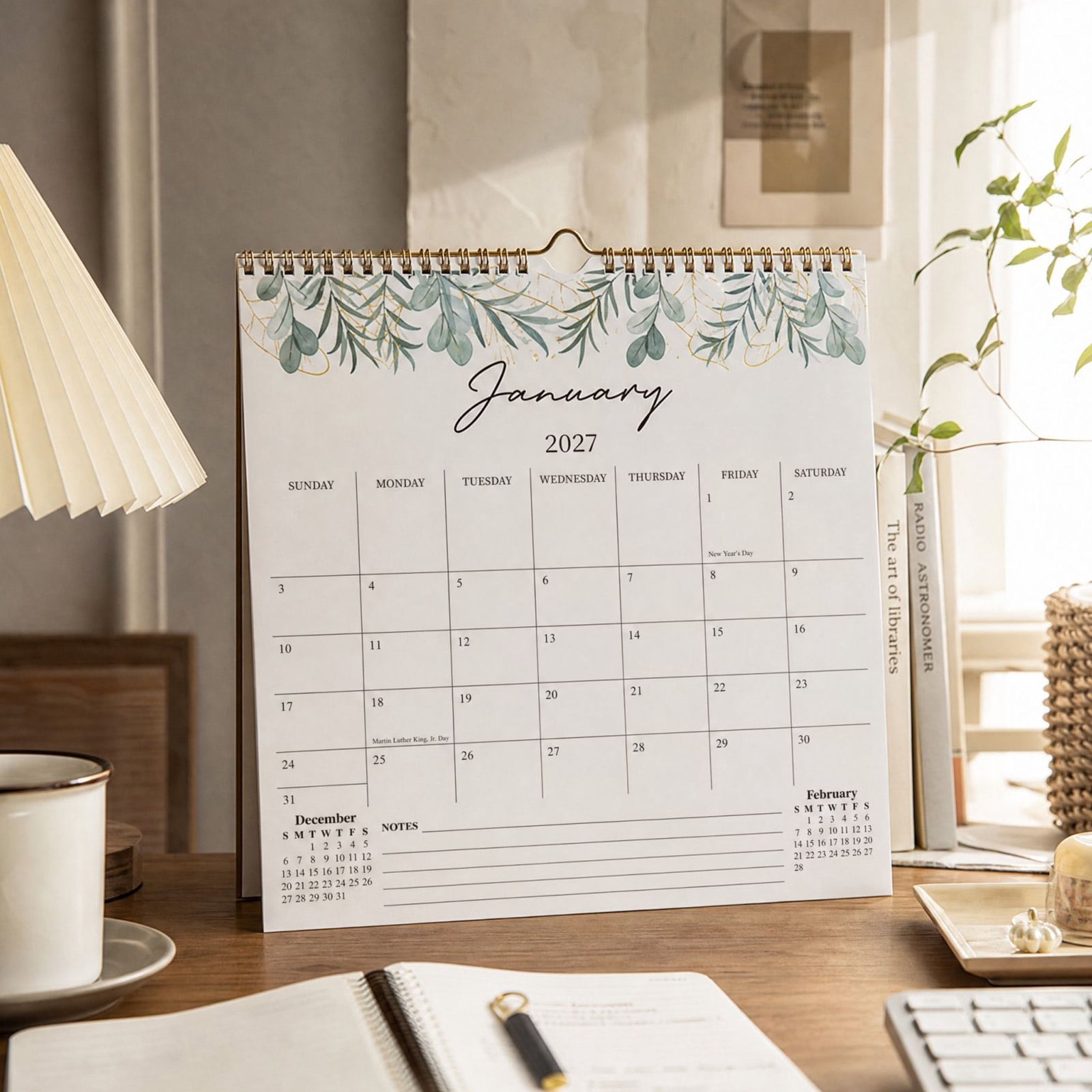2027 Wall Calendar English Version, Creative Planner with Habit Tracker ...