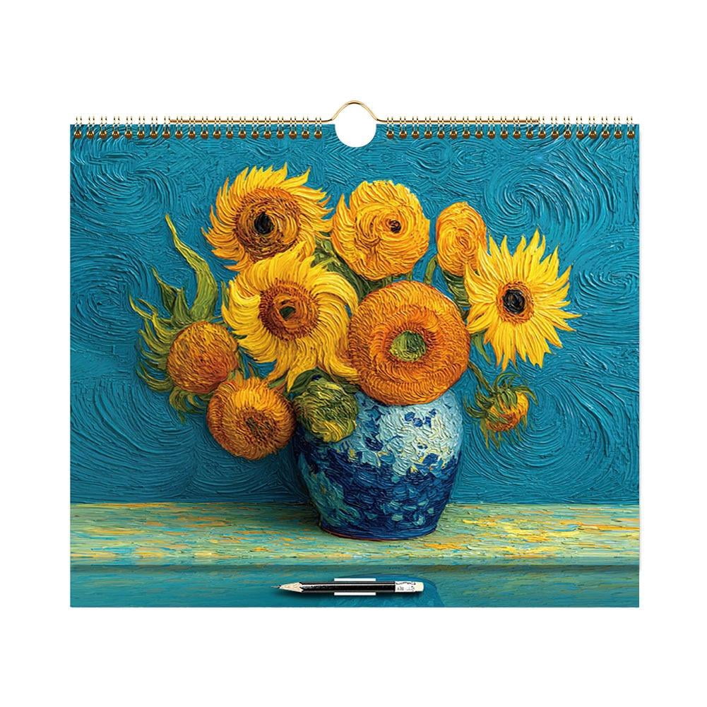 Bee Decorative Paper 2027 Wall Calendar Monthly Planner Jan-Dec Hanging Calendar with Pen ...