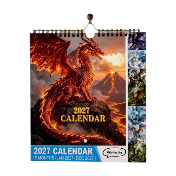 2027 Wall Calendar, Monthly Planner, Paper Art, Hanging Design for Home Decor and Office Organization, Long-Lasting Print