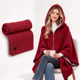 thumbnail image 1 of 2027 Wearable Heated Blanket with Zipper 3 Heat Settings, Portable Heated Shawl Wraps for Women, USB Heat Wrap Blanket for Home Office Travel, 1 of 6