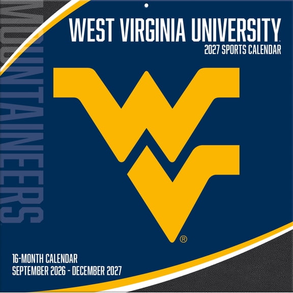 2027 West Virginia Mountaineers, 12X12 TEAM WALL CALENDAR, 12"x12", Multicolor