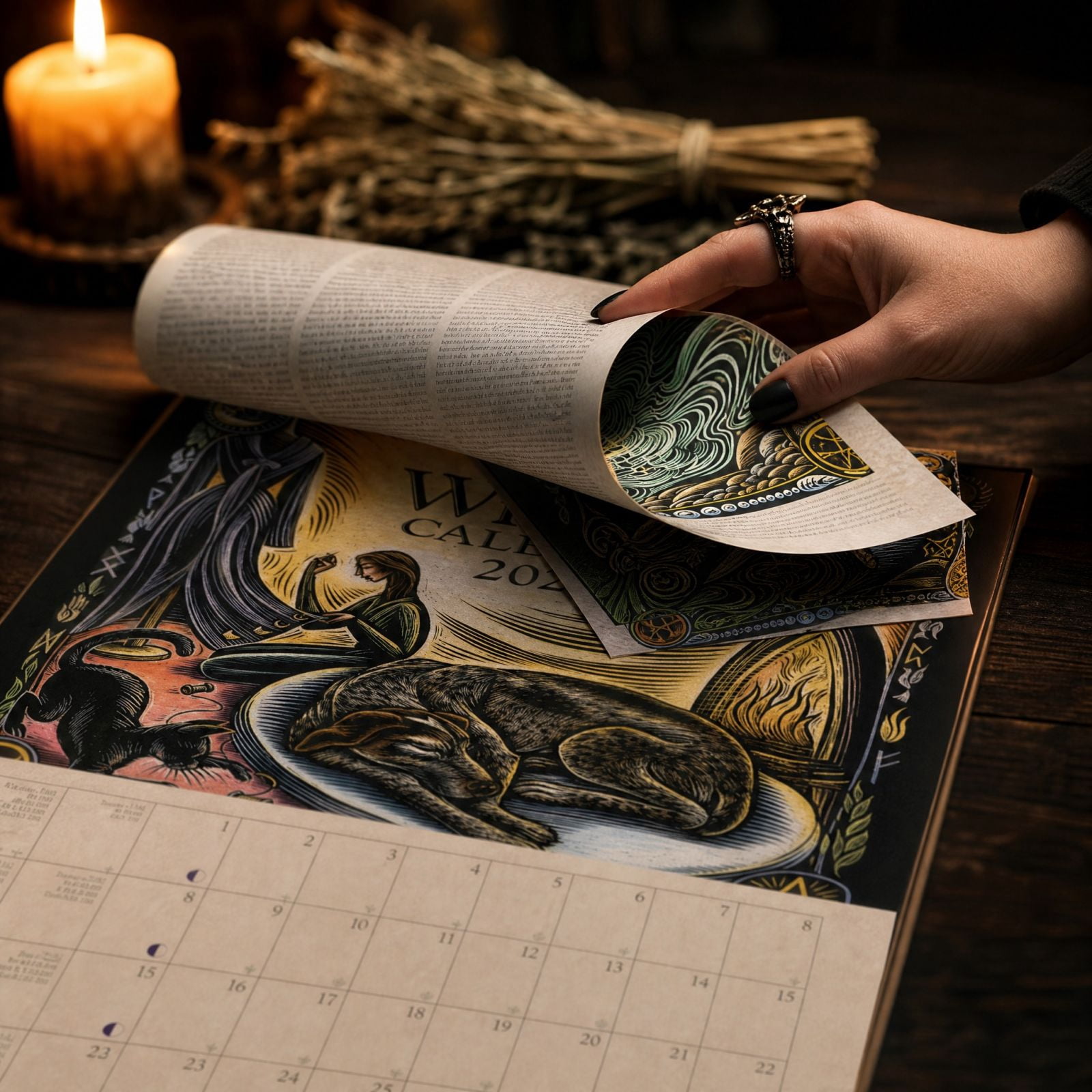 Sabatts 2027 Wiccan Calendar, 16 Page Coated Paper Pagan Wall Calendar with ...