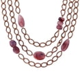 thumbnail image 1 of 2028 Jewelry Antique Curb Link Layer Necklace With Amethyst Purple Stones 18, 1 of 2