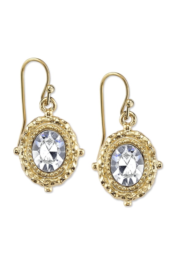 Crystal Swarovski Elements Oval Drop Earrings
