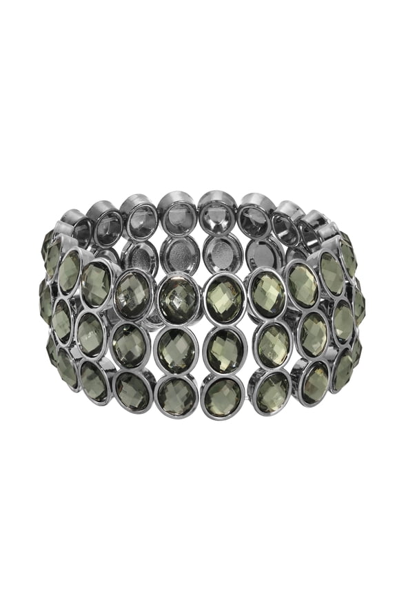 Hematite Blue Stretch Bracelet
