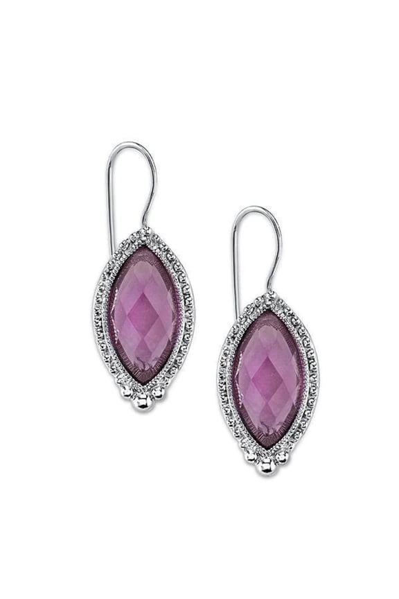 Light Purple Navette Drop Earrings