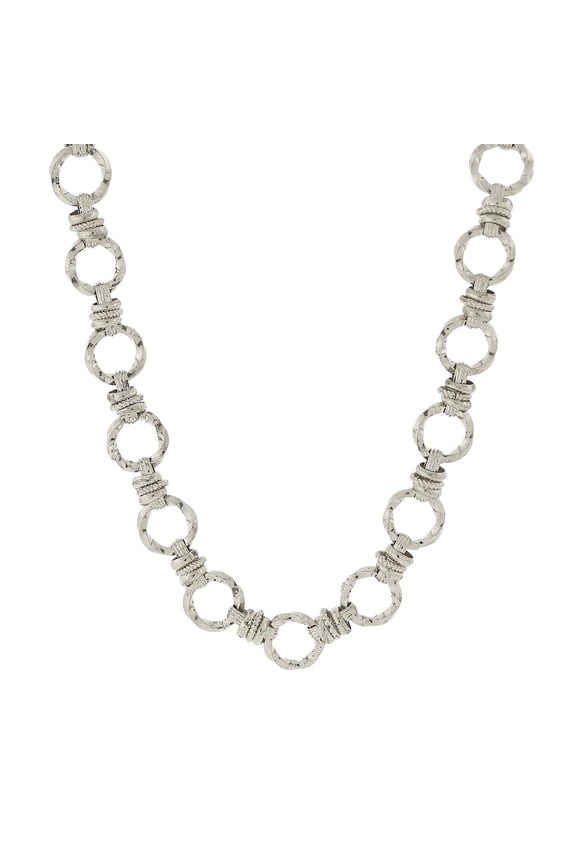 Textured Link Chain Necklace 16 + 3 Extender