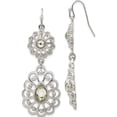 thumbnail image 1 of 2028 Jewelry Women's Filigree Clear And Light Yellow Crystal Drop Earrings, 1 of 5
