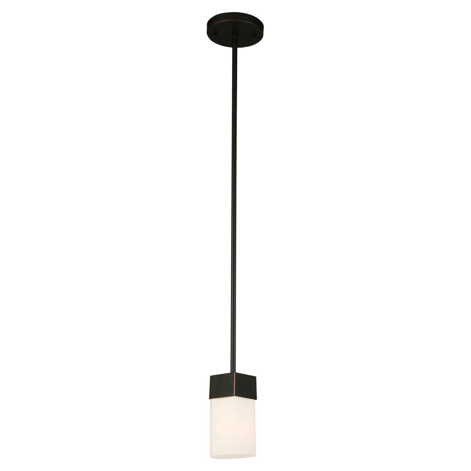 Ciara Springs Frosted Glass Mini Pendant in Brushed Nickel Bronze