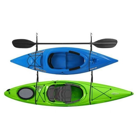 2029 Double Kayak Storage Strap Garage Canoe Hoists - 100 lbs