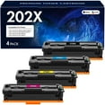 thumbnail image 1 of 202X Toner Cartridge 4-Pack Compatible for HP 202X CF500X 202A CF500A Color LaserJet Pro MFP M281fdw M281cdw M254dw M254nw M254dn M281fdn Printer Ink, 1 of 8