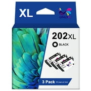 202XL 202 XL Ink Cartridge for Epson 202 T202XL Ink Cartridge for Epson Workforce WF-2860 Expression Home XP-5100 Printer Tray Printer Ink(3 Black)