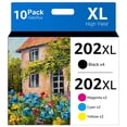 thumbnail image 1 of 202XL Ink Cartridges Replacement for Epson Ink 202 T202 for Expression Home XP-5100 Workforce WF-2860 (4 Black, 2 Cyan, 2 Magenta, 2 Yellow), 1 of 7