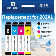 Buntoner 202XL Ink Cartridges Compatible for Epson 202 Ink Cartridge for Workforce WF-2860 XP-5100 Printer 4-Pack