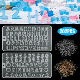 296pcs Silicone Resin Molds Full Kit DIY Casting Alphabet Jewelry