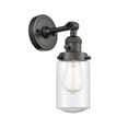 thumbnail image 1 of 203-BK-G311-Innovations Lighting-Dover-1 Light Wall Sconce in Traditional Style-4.5 Inches Wide by 12.75 Inches High   Matte Black Finish with Matte, 1 of 3
