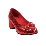 203-Judy Closed Toe Red Sequin Pump