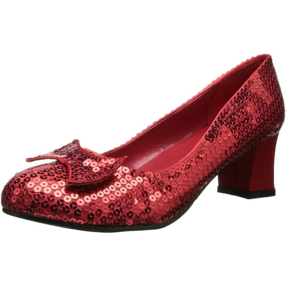 203-Judy Closed Toe Red Sequin Pump