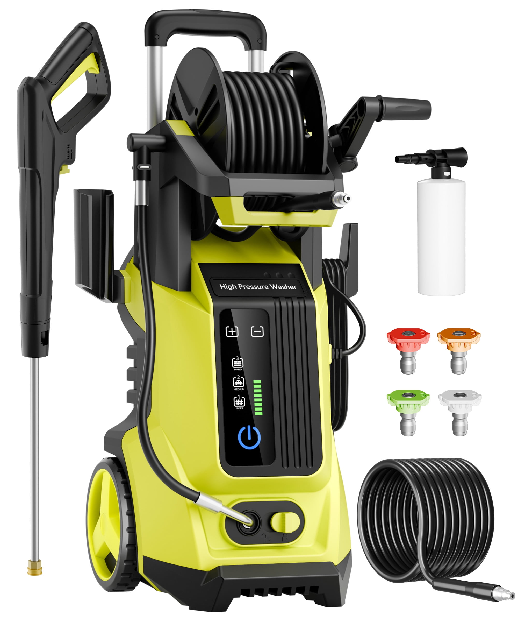 Fenbeli Electric Pressure Washer 3200 PSI 2.6 GPM Electric Power Washer with 4 Quick Connect Nozzles