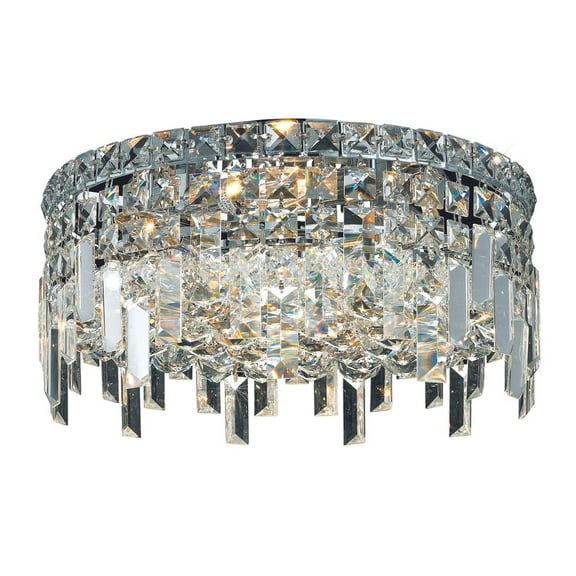 2031 Maxime Collection Flush Mount D14in H5.5in Lt:4 Chrome Finish (Royal Cut Crystals)