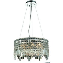 2031 Maxime Collection Hanging Fixture D20in H7.5in Lt:12 Chrome Finish (Royal Cut Crystals)