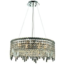 2031 Maxime Collection Hanging Fixture D24in H7.5in Lt:12 Chrome Finish (Royal Cut Crystals)
