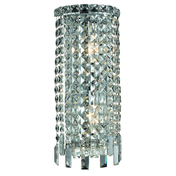 2031 Maxime Collection Wall Sconce W8in H16in E4in Lt:2 Chrome Finish (Royal Cut Crystals)