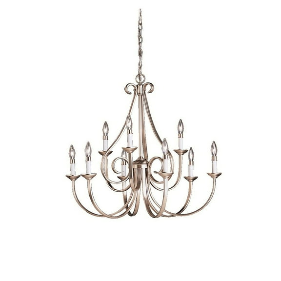 2031NI Kichler Lighting Dover - 9 light Chandelier - with Transitional inspirations - 29 inches tall by 32 inches wide-Brushed Nickel Finish