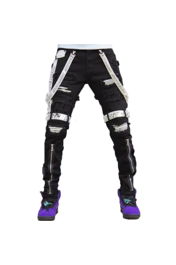 2033 Futuristic Black Jeans