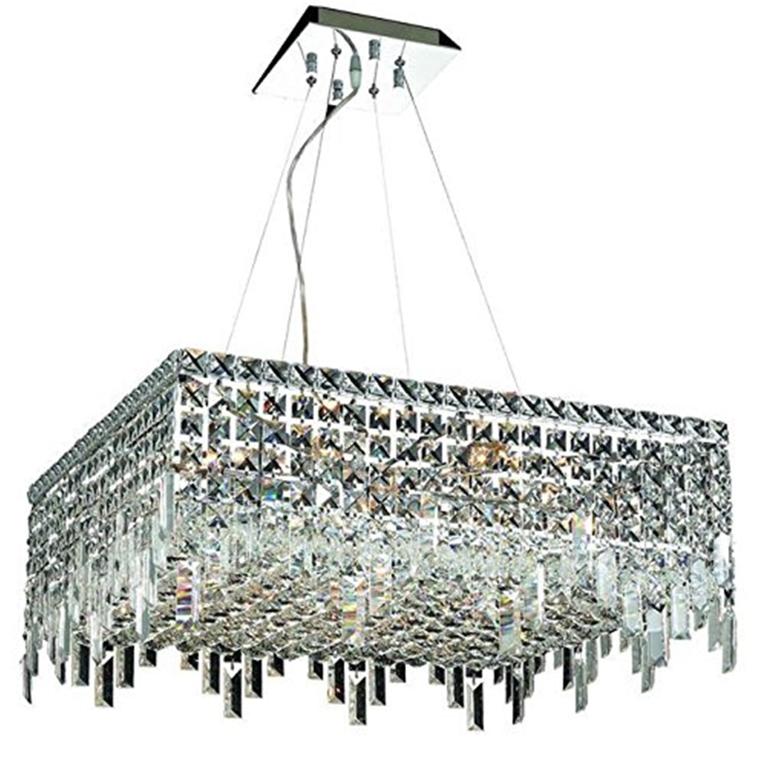 Maxime Chrome and Clear Crystal 12-Light Chandelier