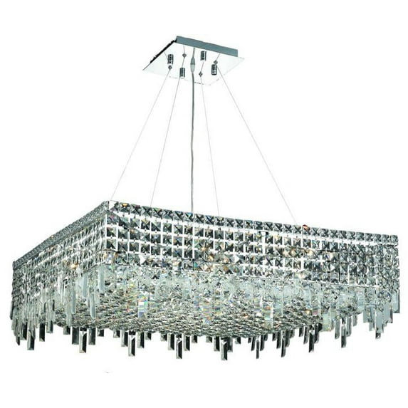 2033 Maxime Colloection Chandelier L:32 in W:32in H:10.5in Lt:12 Chrome Finish (Spectra Swarovski Crystals)