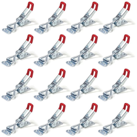 20332-P2 Pull Action Latch Toggle Clamp 4001 - 220 Lb Holding Capacity with Red Vinyl Handle Grip, 16 Pack