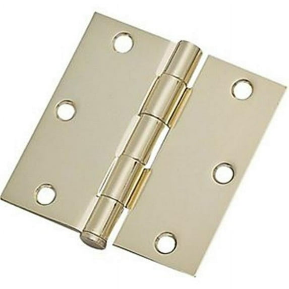 20338BBX 3.5 in. Square Corner Door Hinge, Bright Brass
