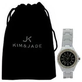 SKEENTUNER 2033L-WB White Stainless Steel Bracelet Watch by Kim & Jade for Women