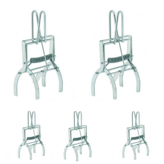 2034 5 Pack Mole Traps That Kill Best,Mole Trap Easy to Set,Galvanized Steel Gopher Traps for Lawns,Reusable Quick Capture Gopher Hawk Vole Trap Outdoor Use