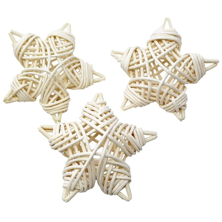 2035 3pk Natural or Colored Vine Stars (Natural)