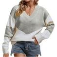 thumbnail image 1 of 2035! Aoochasliy Womens Sweaters Clothes Pullover Warm V-neck Long Sleeve Blouse, 1 of 8