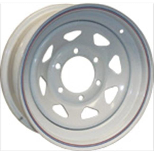 20352 14 x 6 Tire & Wheel 5 Lug Wheel Spoke, White - Walmart.com