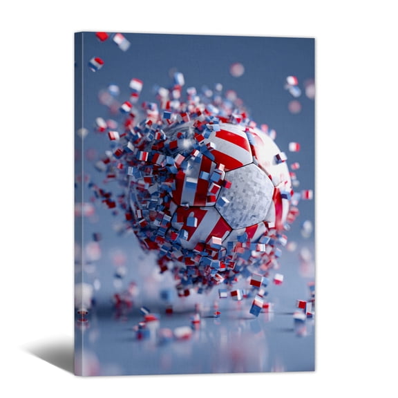 2026 America World Football Cup Canvas Prints, Creative Theme Soccer Canvas Wall Art Decor for Living Room, Bathroom, Bedroom, Best Gift for Soccer Fans & World Cup Enthusiasts