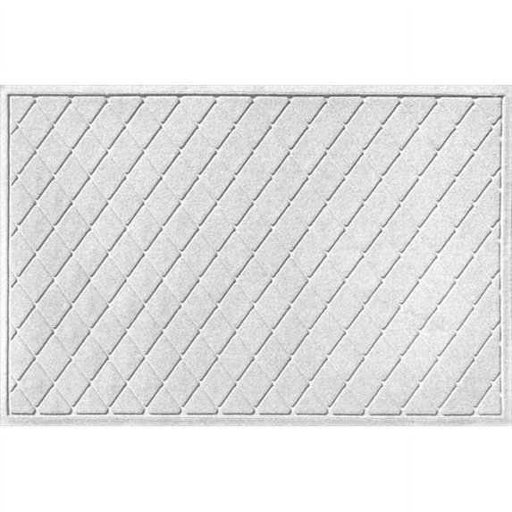 20377620035 Water Guard Argyle Mat in White - 3 ft. x 5 ft.