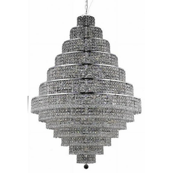 2039 Maxime Collection Chandelier D:42in H:60in Lt:38 Chrome Finish (Elegant Cut Crystals)