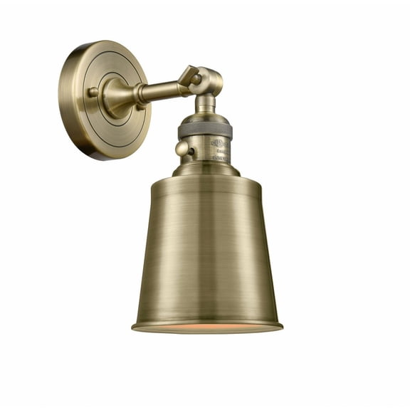 203SW-AB-M9-AB-LED-Innovations Lighting-Addison - 3.5W 1 LED Wall Sconce In Traditional Style-11 Inches Tall and 5 Inches Wide - Dimmable Antique