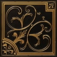 thumbnail image 1 of 204 - Lillies and Swirls 2 ft. x 2 ft. PVC Glue-up or Lay-in Ceiling Tile in Antique Gold (200 sq.ft / Pack) - 50 Pieces, 1 of 3