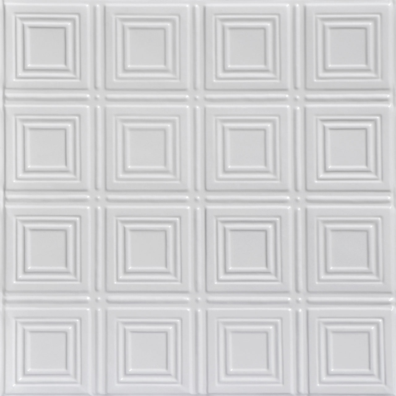 204 Tin Plated NailUp Ceiling Tile in White (48 Sq.ft/ Pack) 12