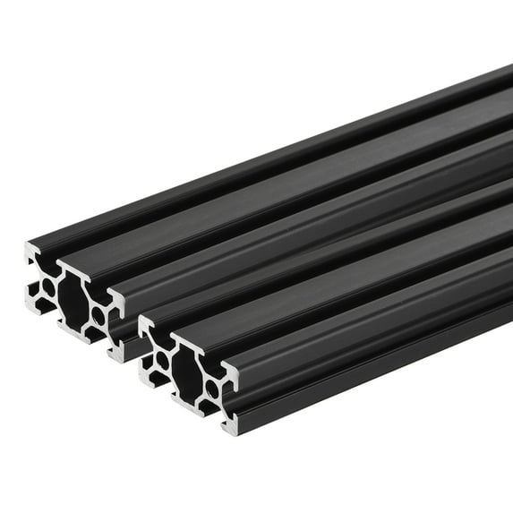 2040 T Slot Aluminum Extrusion 300mm(11.8 Inch) Black for 3D Printer Laser Engraving Machine 2 Pcs