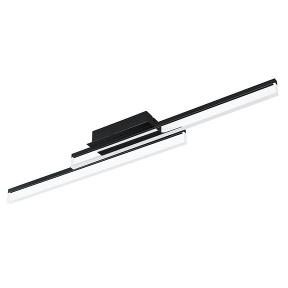 204055A Eglo Lighting Palmital 1 - 1-Light Led Wall And Ceiling Light - Matte Black - Satin Acrylic