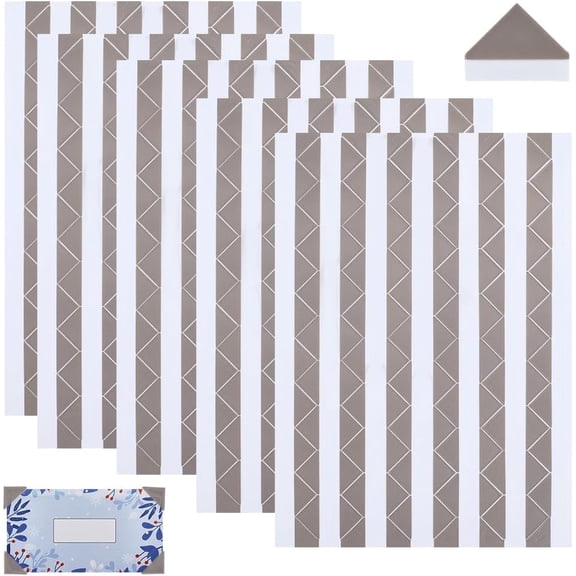 2040Pcs 20 Sheet Photo Corner Stickers Gray PVC Self Adhesive Scrapbooking Acid Free Picture Mounting Holder Stickers for DIY Craft Scrapbook Album Journal Diary Notebook Memory Books